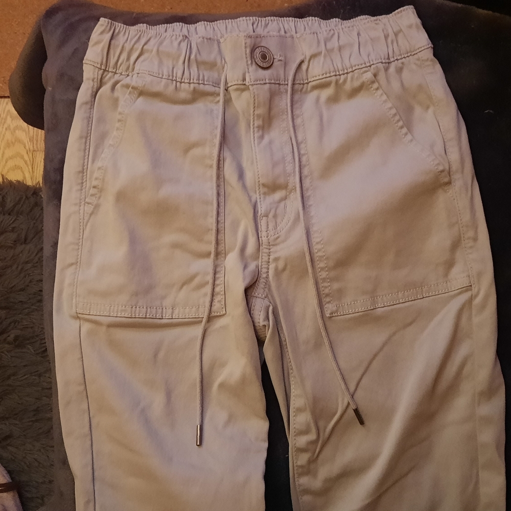 American Eagle super stretch cuffed pants in light gray